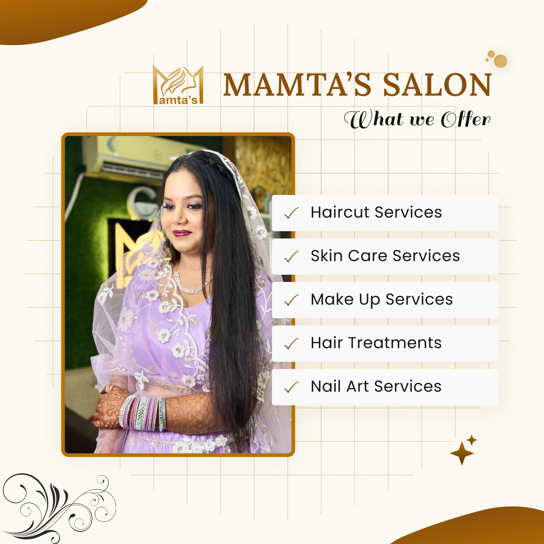 Creative Social Media Post Design for mamta salon